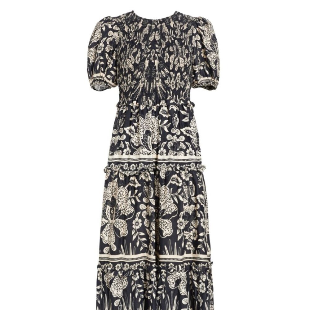 Farm Rio Graphic Floral Maxi Dress Size S